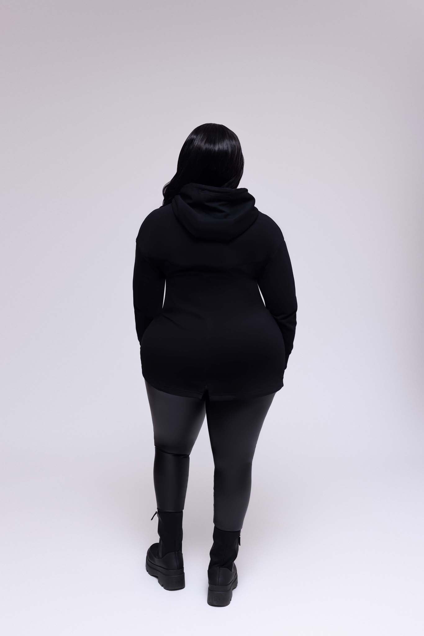 Black Out Faux Leather Leggings