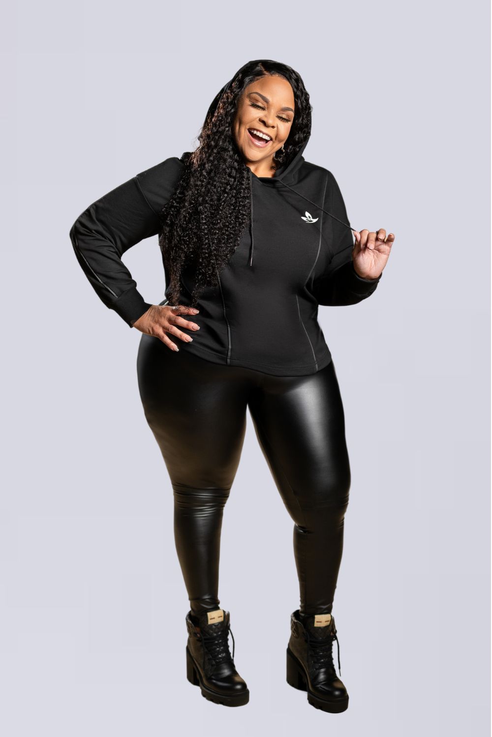 Black Out Faux Leather Leggings
