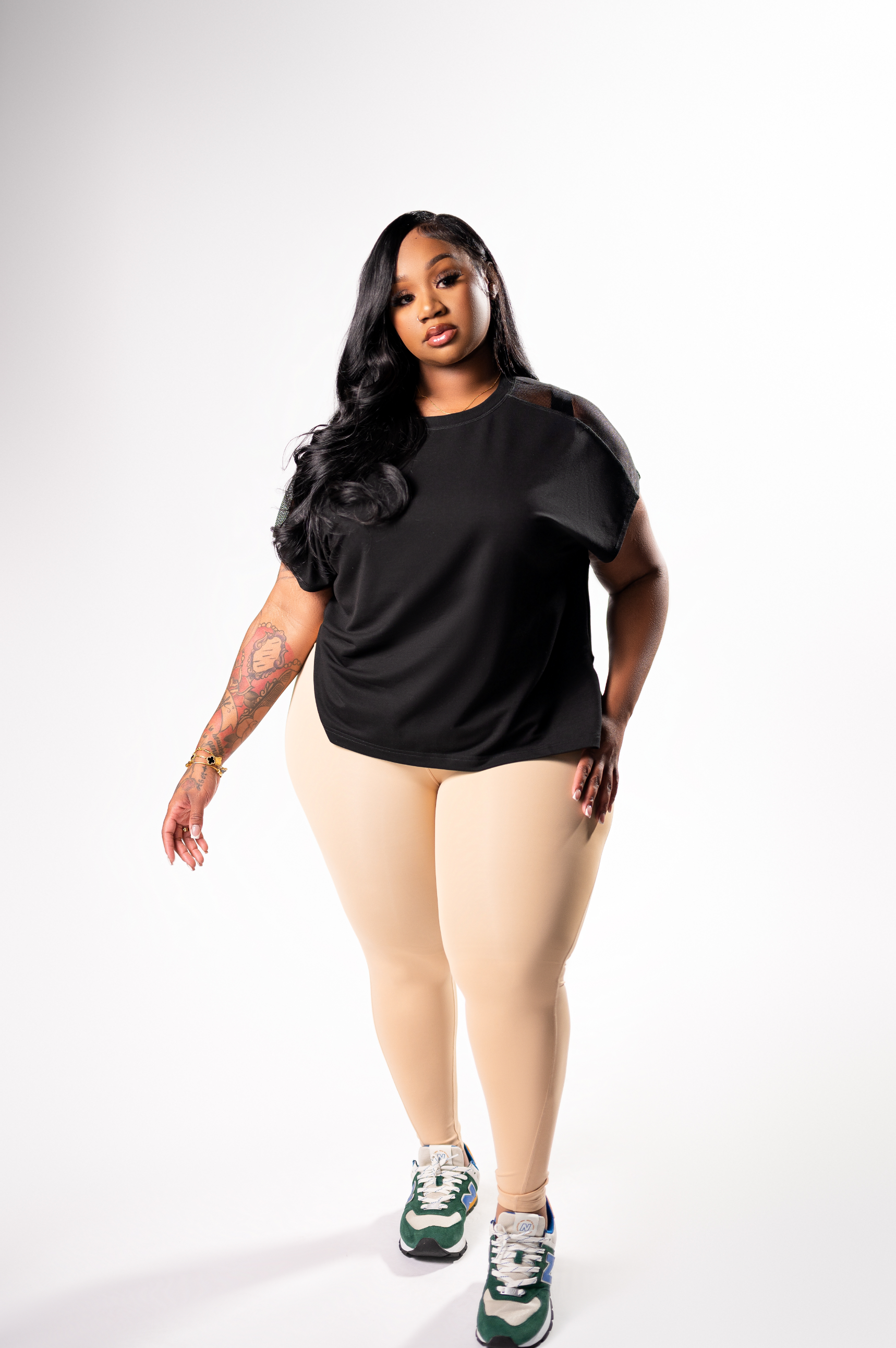Black Mesh Tee