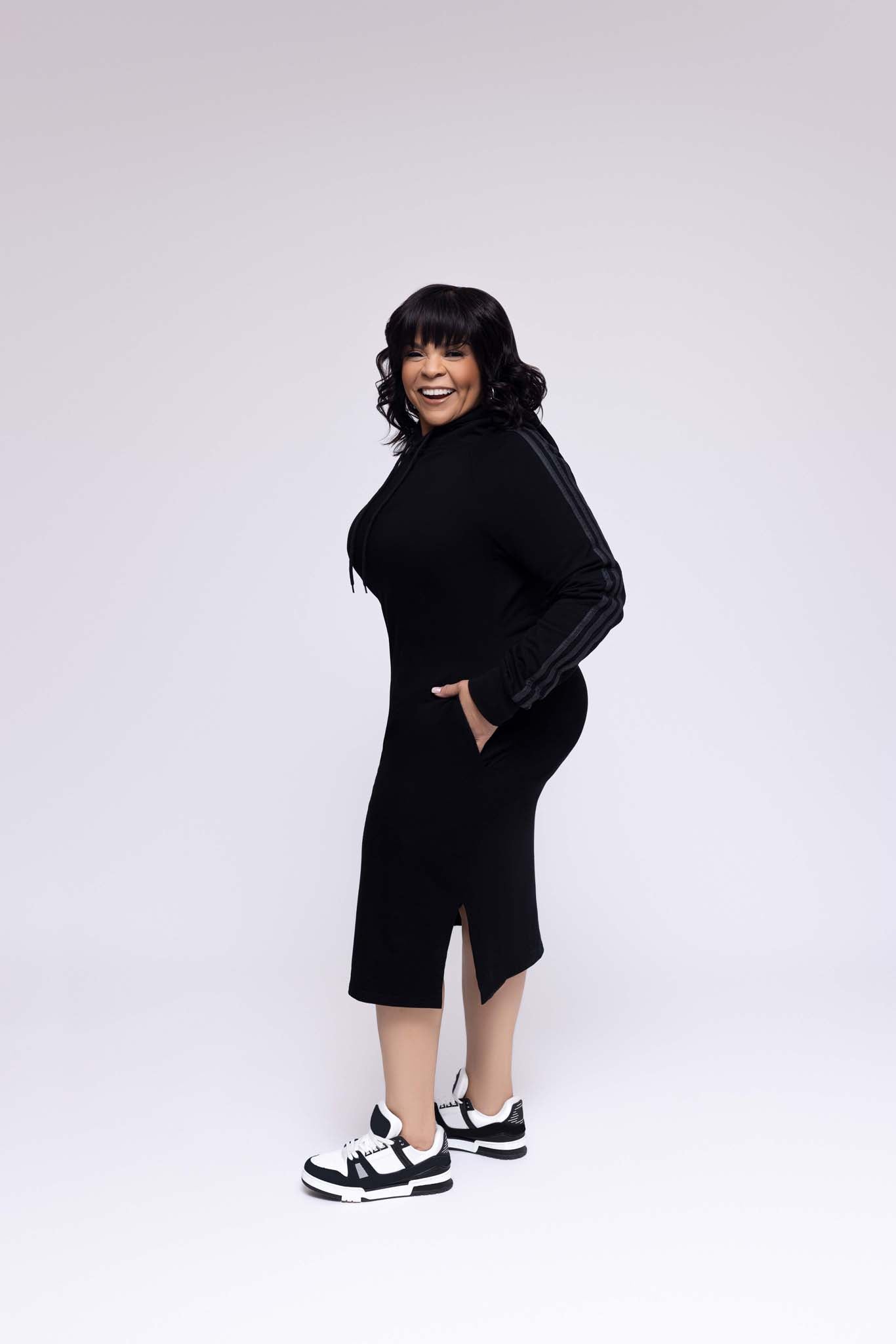 Black Out Hoodie Dress