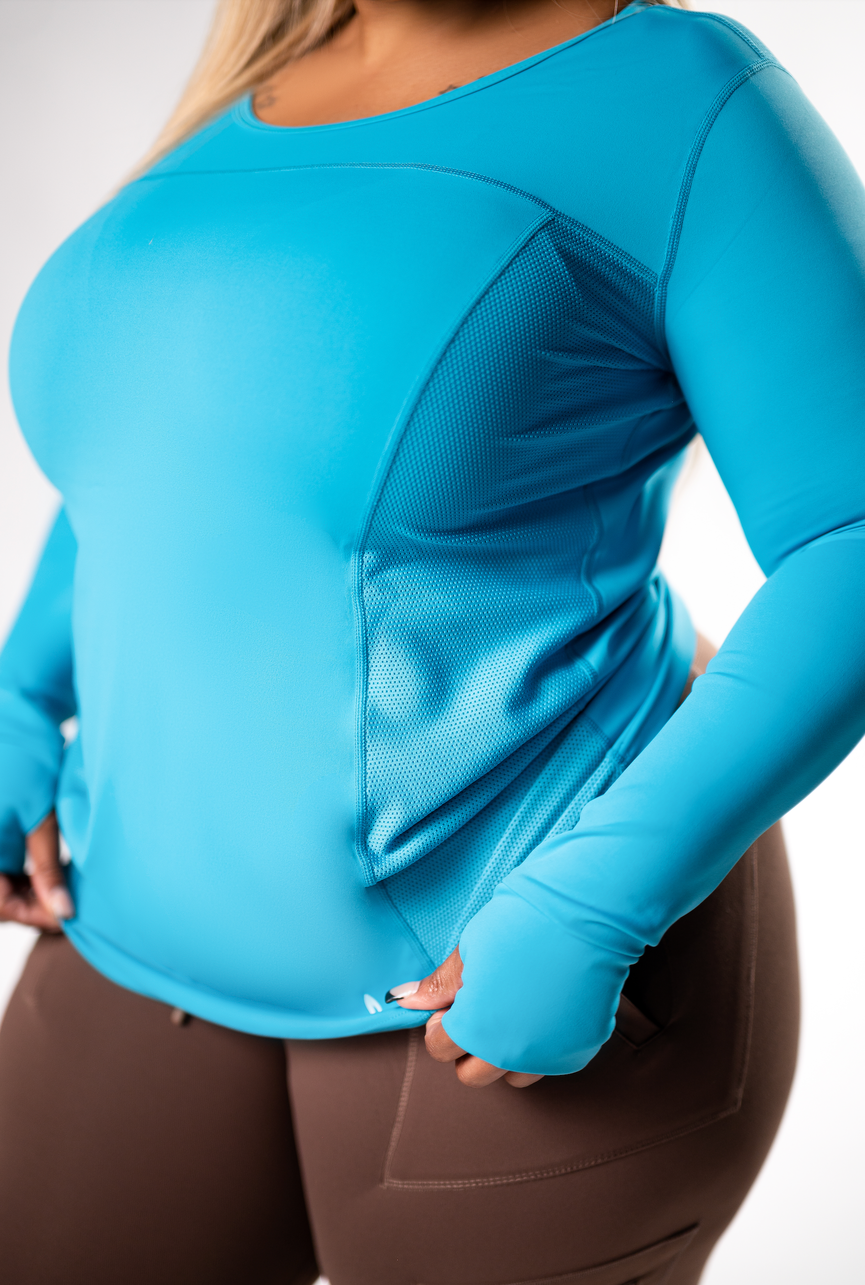 Long Sleeve Active Shirt (Turquoise)