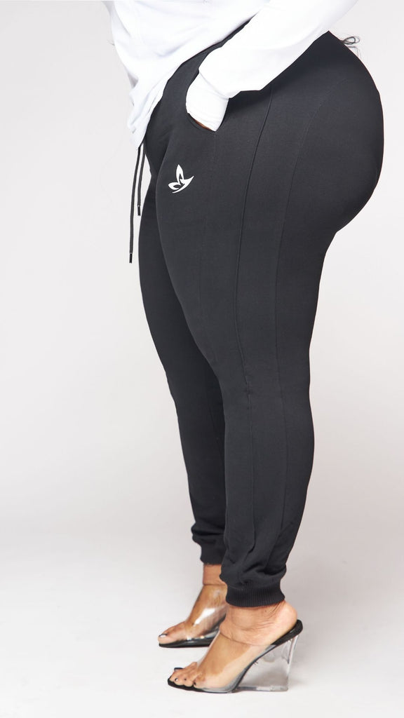 Jersey Fleece Back Jogger Legging | Black | Sympli US