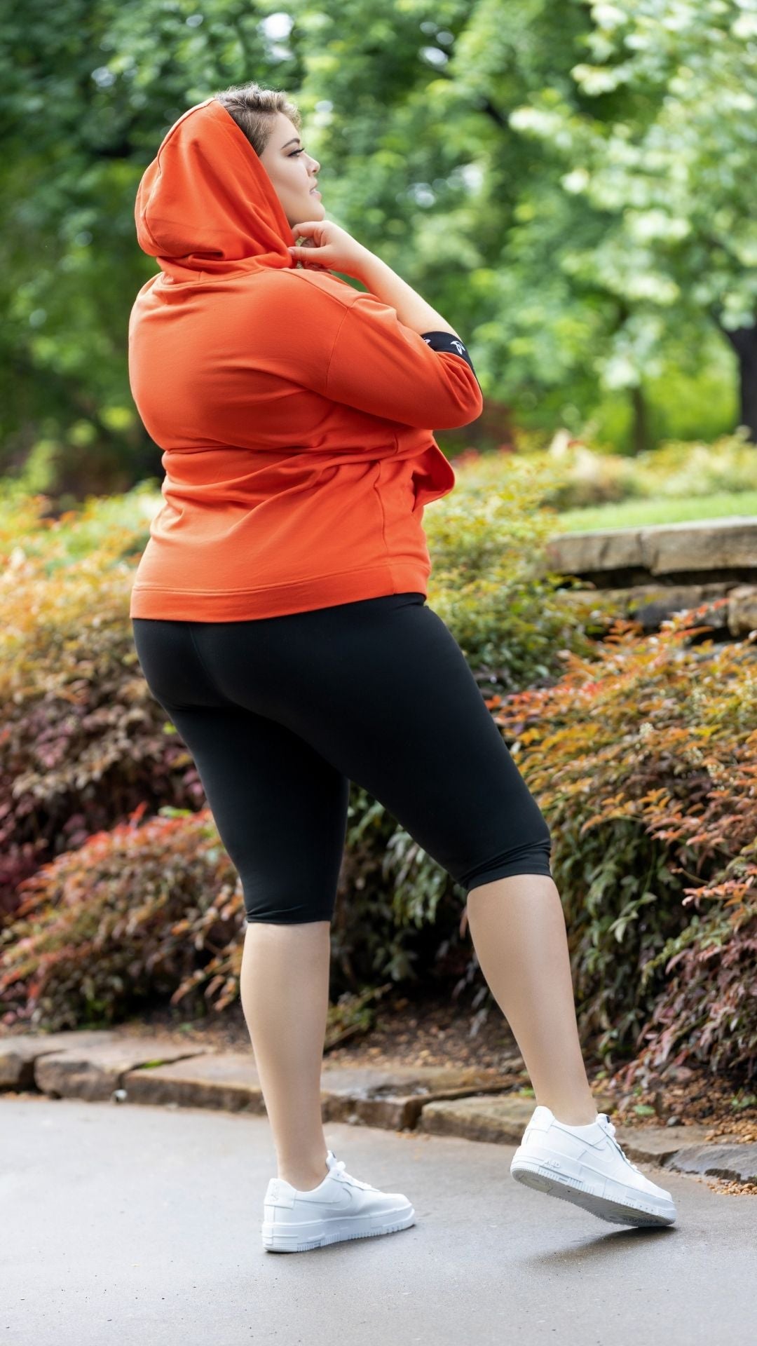 Short Sleeve Zip Up Hoodie (Red)